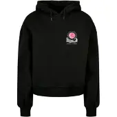Merchcode weicher Damen Hoodie Kapuze Oversize 300 g/m² Schwarz