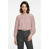 BOSS Langarmbluse "Bethena Premium Damenmode" mit verdeckter Knopfleiste, Relaxed Fit
