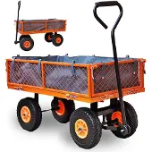 FUXTEC Gerätewagen FX-GW350 - bis 350Kg | 20Kg Eigengewicht | Innenmaße 85cm x43cm x22cm | klappbare Seitenwände | Innenplane & gepolsterter Handgriff