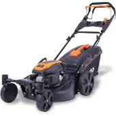 FUXTEC 4in1 Benzin Rasenmäher FX-RM5170agile - 170ccm | 51cm |schwenkbare Vorderachse | 37Kg | 4-Takt | Mulchfunktion | 60L Fangkorb | bis 1000m²