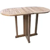 Garden Pleasure Gartentisch Solo natur oval 60,0 x 15,0/65,0/120,0 x 75,0 cm