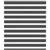 vidaXL Doppelrollo Schwarz 130x150 cm Stoffbreite 125,9 cm Polyester