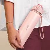 Yoursurprise Personalisierte Bloom -Trinkflasche - Edelstahl - Zartrosa
