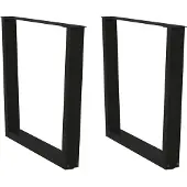 vidaXL Esstisch Beine V-Form 2 Stück Schwarz 90x(72-73,3) cm Stahl