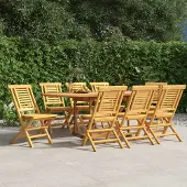vidaXL Gartenstühle 8 Stk. Klappbar 47x63x90 cm Massivholz Teak , Gartenstühle Design 2024