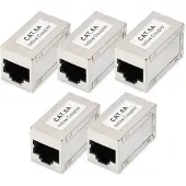 Digitus CAT 6A Modulare Kupplung, geschirmt - 5 Stk., RJ-45, RJ-45, Silber