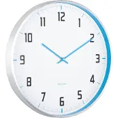 Karlsson Wanduhr Sportlich - Ø40cm - Wanduhr Skandinavisch - Blau