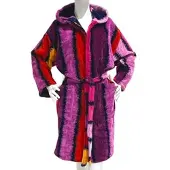 Carrara Damen Frottier Bademantel Rodi S | fuchsia - pink;lila
