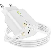 Avizar Mayaxess, 18W Netzteil für iPhone 11 + Lightning Kabel 1m, Weiß