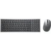 Dell Pro Plus kompakte Tastatur und Maus – KM7120W - deutsch (QWERTZ), Volle Größe (100%), Kabellos, RF Wireless + Bluetooth, QWERTZ, Grau, Titan, Maus enthalten