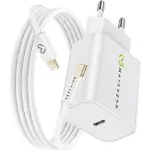 Avizar Mayaxess, 18W Netzteil für iPhone XS + Lightning Kabel 1m, Weiß