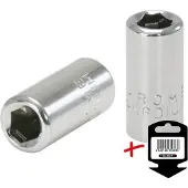Ks Tools 918.1421-E 1/4" CHROMEplus Bit-Adapter-Stecknuss, auf Hänger