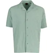 HUGO BOSS Poloshirt Durchknopf BOSS Orange türkis bedruckt Struktur