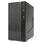 ITek SMALLCOM-B, Mini Tower, PC, Schwarz, micro ATX, Mini-ITX, 14 cm, 26 cm