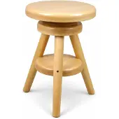 Magnetic Mobel Hocker Massiv Schemel Stuhl Sitzmöbel Buche Drehhocker Barhocker 52-70cm (Unbehandelt)
