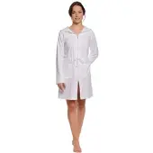 WEWO-FASHION Damen Kapuzenmantel 031 mit Reißverschluss XS | weiss - weiß