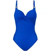 Triumph Badeanzug "Summer Twist", Damen, Gr. 38, Cup B, blau (racing blau), Microfaser, Obermaterial: 77% Polyamid, 23% Elasthan, Badeanzüge Badeanzug, Eleganz und Komfort