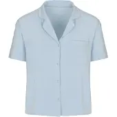Hunkemoller Kurzärmelige Jersey-Jacke Essential Blau