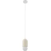 LINDBY Pendelleuchte Nielson, Ø 11 cm, beige, Gips
