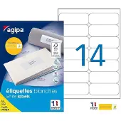 Agipa Universal-Etiketten, 99,1 x 38,1 mm, weiá