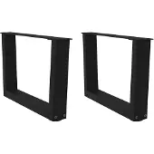 vidaXL Couchtischbeine V-Form 2 Stück Schwarz 50x(30-31,3) cm Stahl