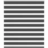vidaXL Doppelrollo Schwarz 130x100 cm Stoffbreite 125,9 cm Polyester