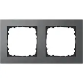 GVS Abdeckrahmen Aluminium 2-fach Anthrazit passend für 55mm-System 503053853