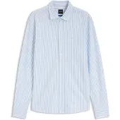 BOSS Slim-Fit Hemd aus meliertem Baumwoll-Jersey Grösse XL