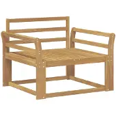 vidaXL Outdoor Mittelsofa Massivholz Akazie Weiß