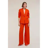 Motivi Single-breasted Linen-blend Blazer Red Größe: 34 | Blazer Outlet | Damen | Rot