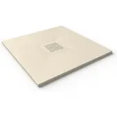 STANO Mineralguss Duschwanne Extra Flach Slate Beige 90x80cm