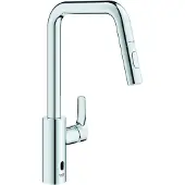 GROHE Eurosmart 1012350000 Einhand-Spültischbatterie, herausziehbar, hoher Auslauf, 1/2", Chrom