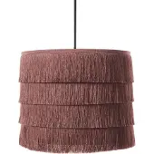 Beliani Hängelampe Rosa mit Fransen Schirm Modernes Design Beleuchtung Hängeleuchte Esszimmer Wohnzimmer Schlafzimmer