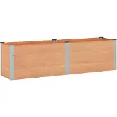 vidaXL Hochbeet Braun 200 x 50 x 54 cm WPC und Aluminium