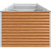 vidaXL Hochbeet Hellbraun 485 x 100 x 68 cm Verzinkter Stahl
