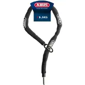 ABUS Rahmenschloss-Einsteckkette ADAPTOR CHAIN Classic 5.5KS - 5,5 mm starke Stahlkette mit ovalem Loop - Fahrradschloss für Fahrrad und E-Bike - Länge 100 cm, schwarz, + ST 5950 2.0