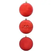 vidaXL Weihnachtsbaumkugel Set XXL 3 stk. Rot Ø 25 cm Kunststoff