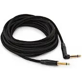 Gear4Music 635-mm-TS-Klinke - 635-mm-TS-Klinke geflochten rechtwinkliges Profikabel 9 m