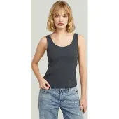 G-Star Slim Rib Tank T-Shirt - Grau - Damen - M