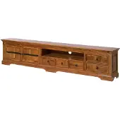 MASSIVMOEBEL24.DE MASSIVMOEBEL24 TV-Board Akazie 260x40x55 honig lackiert OXFORD #01018
