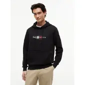 Tommy Hilfiger Hoodie "SCRIPT FLAG HOODIE", mit Flag-Grafik und Tunnelzug