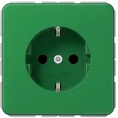 JUNG Steckdose 1f gn glz CD UP m.BS IP20 ZP CD1520BFKIGN