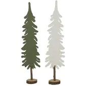 Svenska Living Image Filz Weihnachtsbaum auf Stamm grün H62cm