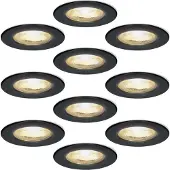 HOFTRONIC™ LED Einbaustrahler 5W 450 Lumen 2700K IP65 Schwarz Set 10 Stück