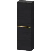 Duravit Halbhochschrank D-Neo 40x24cm, 1 Tür, 4 Bö, An L, g pol/Ei sw