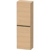 Duravit Halbhochschrank D-Neo 40x24cm, 1 Tür, 4 Bö, An L, sw/Ei Nat