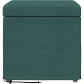vidaXL Hocker Dunkelgrün 41 x 41 x 40 cm Stoff und Pressholz