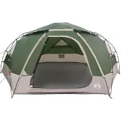vidaXL Kuppelzelt mit abnehmbarem Regenfly 12 Personen Grün