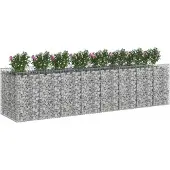vidaXL Gabionen-Hochbeet 4 Stk. 400 x 100 x 100 cm Verzinkter Stahl