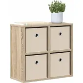 vidaXL Sideboard mit Schubladen Sonoma-Eiche 49,5 x 22 x 47 cm